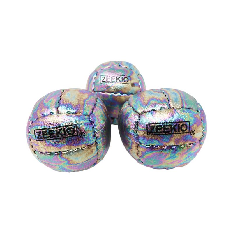 Zeekio Galaxy Juggling Balls - Premium 12 Panel Genuine Leather Balls - 130g - 67mm - Pack of 3 - Cosmo - Image 5